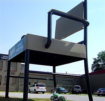 The one-time world's largest chair in Anniston