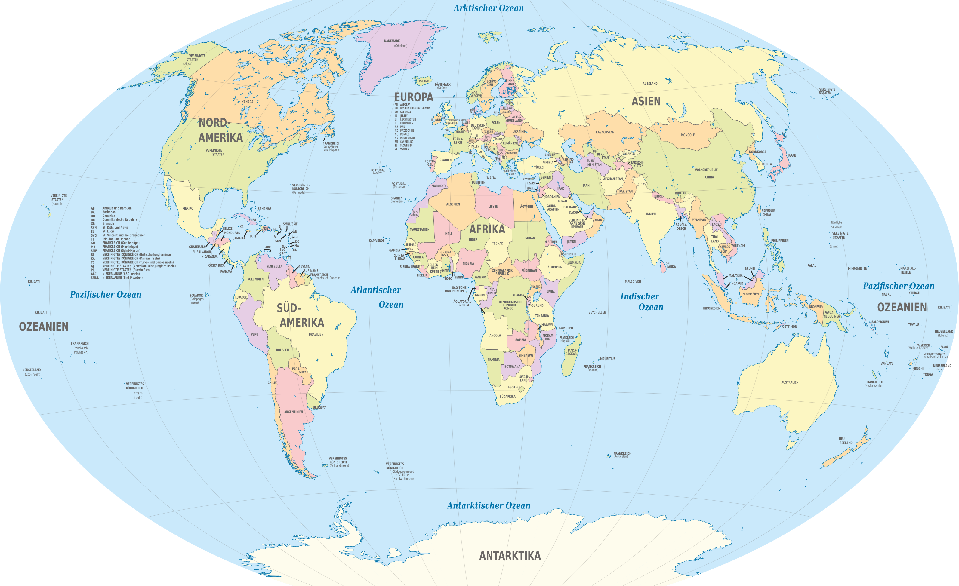 list of all countries in the world