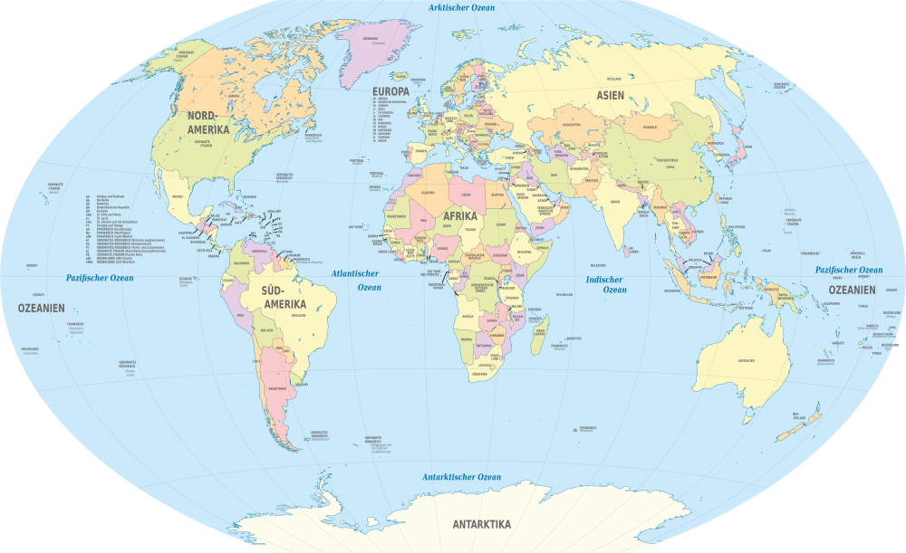 Weltkarte Länder | World Map Guide