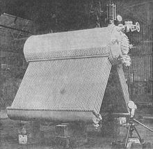 A Yarrow boiler, with the casing removed Yarrow boiler tubes (Rankin Kennedy, Modern Engines, Vol VI).jpg