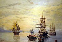 Αραγμένα καράβια, 1886-90, Αθήνα, Εθνική Πινακοθήκη