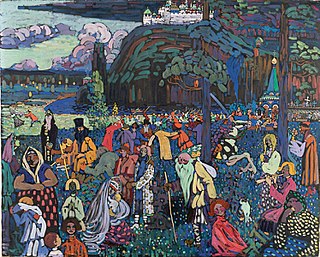 <i>Das Bunte Leben</i> Painting by Wassily Kandinsky