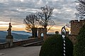 Blick von der Burg Hohenzollern zum Albtrauf