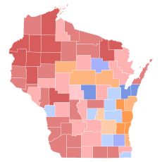 1918 United States Senate special election in Wisconsin results map by county.svg