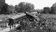 44. KWThe Great Train Wreck am 9. Juli 1918 in Nashville, Tennessee. Bei dem Unglück kamen 101 Menschen ums Leben und 171 wurden verletzt.