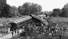 The Great train wreck of 1918 near Nashville, Tennessee. 1918trainwreck.jpg