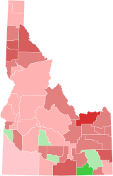 1926 Idaho gubernatorial election results map by county.svg
