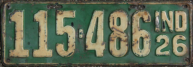 File:1926 Indiana license plate.jpg