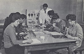 1950s Afghanistan - Biology class, Kabul University.jpg