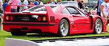 1991 Ferrari F40 (US Spec) (rear view) 1991 Ferrari F40 rear, concours 6.1.19.jpg