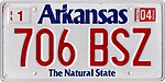 2004 Arkansas Kennzeichen 706 BSZ.jpg