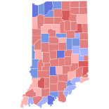 2012 United States Senate election in Indiana results map by county.svg