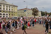 Беларуская: Пратэстны мітынг супраць Лукашэнкі ("Жаночы марш") 29 жніўня 2020 года. Мінск, Беларусь English: Protest rally against Lukashenko ("Women's march"), 29 August 2020. Minsk, Belarus Русский: Протестный митинг против Лукашенко ("Женский марш") 29 августа 2020 года. Минск, Беларусь