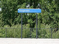 Hoogeveen, Bahnhofsschild