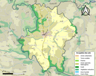 Mappa a colori che mostra l'uso del suolo.