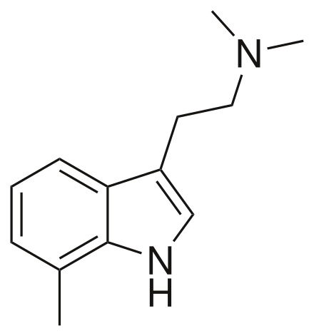 7-N,N-Trimethyltryptamine-2D-skeletal.svg