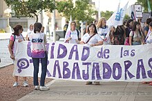 Members of CTA in manifestation of #8M 2023 in Tandil, Argentina. 8mTandil2023-33.jpg