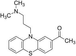 Structural formula of acepromazine