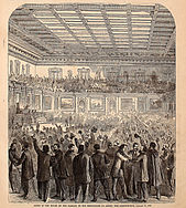 The Thirteenth Amendment passed despite fears connected to the peace talks. AdoptionOf13thAmendment.jpg