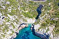 Aerial view of Stiniva Bay on Vis island in Croatia (48608287593).jpg