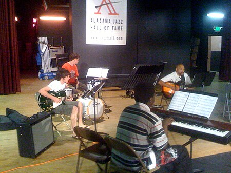 Members of the AJHF free Saturday jazz class. Alabama Jazz Hall of Fame Saturday Jazz Class 2.jpg