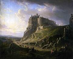Изображенная на картине крепость была выстроена. Alexander Nasmyth Edinburgh 1758 - 1840. Эдинбург 18 век. Шотландия замки 16 век. Замок Эдинбург арт.