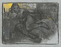 Alfons Mucha: Absint - Studie ženy, kresba (1900)