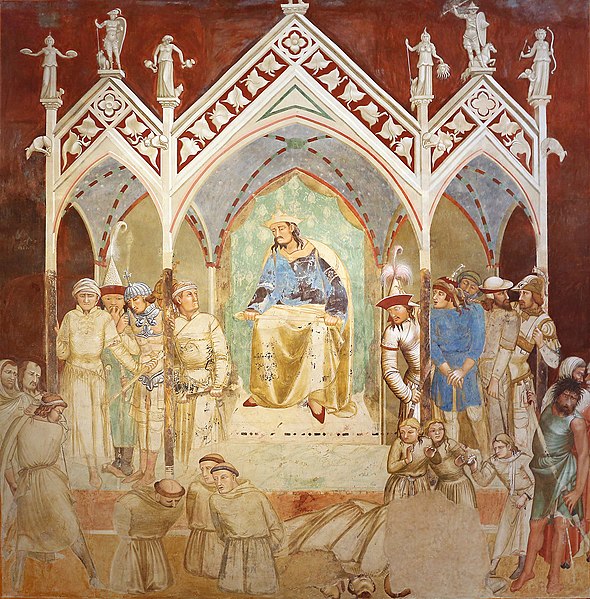 File:Ambrogio Lorenzetti, Martirio di cinque frati francescani, 1336-37 circa, dalla sala capitolare (detail).jpg