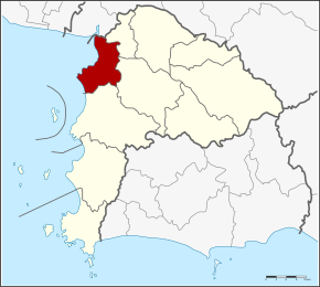 Amplasarea districtului în provincia Chonburi