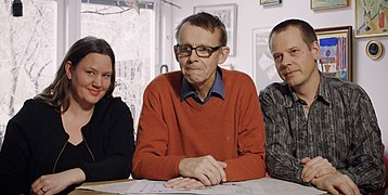 Swedish statisticians, authors Anna Rosling Rönnlund, Hans Rosling, and Ola Rosling