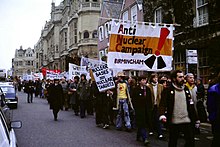 1980 anti-nuclear protest march in Oxford Anti-nuclear weapons protest, UK 1980.JPG