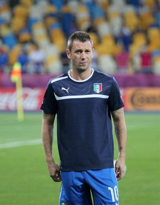 Antonio Cassano before Euro 2012 match vs England