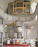 Pulpit altar A pulpit centrally located in the same position as the main altar More images...