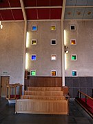 The twelve 'Apostle' windows of the sanctuary