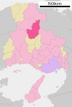 Lokasi Asago di Prefektur Hyogo