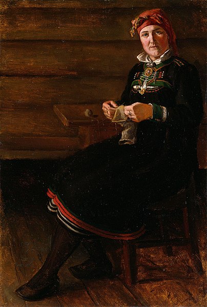 File:August Schneider - Seated Woman in Folk Costume from Setesdal - NG.M.04173 - National Museum of Art, Architecture and Design.jpg