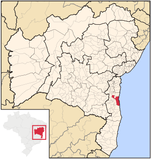 Localização de Ilhéus na Bahia