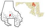 Baltimore County Maryland Incorporated and Unincorporated areas Mays Chapel Highlighted.svg
