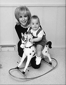 Wife Barbara Eden and their son Matthew (1966)