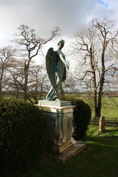 Pauncefote memorial in the churchyard of East Stoke in Nottinghamshire, parish church of the Bromley Baronets of Stoke Hall, into which family his dau