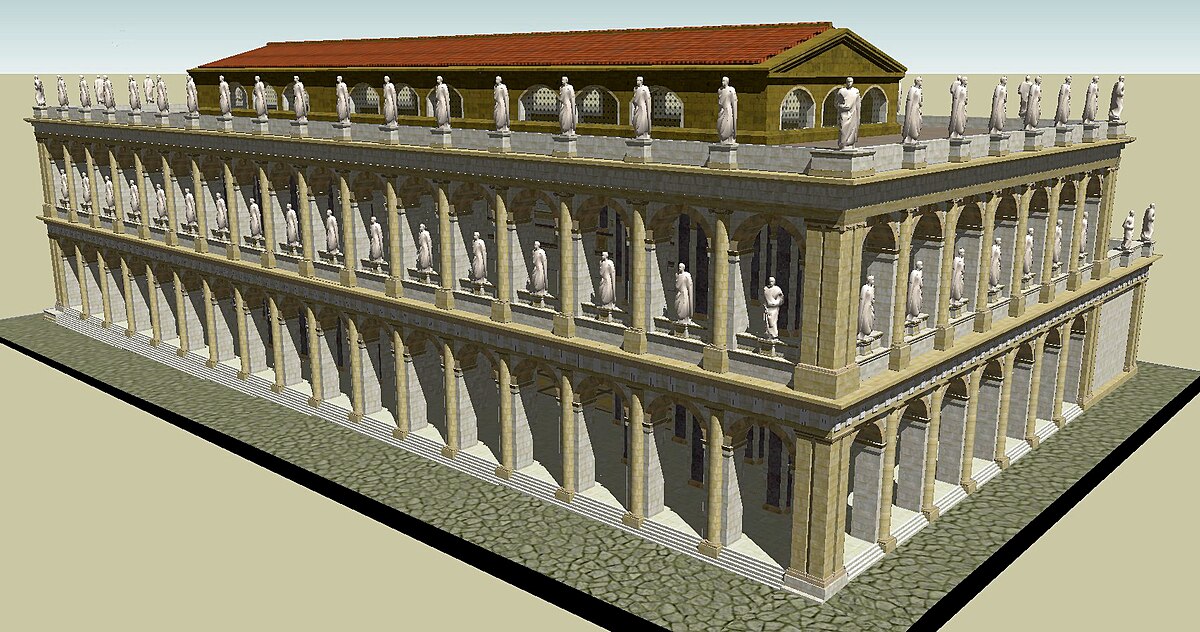Le forum Romanum, le forum romain. 1200px-Basilica_Julia