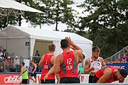 Deutsch: Beachhandball Europameisterschaften 2019 (Beach handball Euro); Tag 6: 7. Juli 2019 – Männerfinale, Dänemark-Norwegen 2:0 (25:18, 19:16) English: Beach handball Euro; Day 6: 7 July 2019 – Men's Final – Denmark-Norway 2:0 (25:18, 19:16)