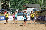 Deutsch: Beachhandball Europameisterschaften 2019 (Beach handball Euro); Tag 1: 2. Juli 2019 – Männer, Vorrunde Gruppe A, Deutschland-Norwegen 2:0 (22:14, 22:20) English: Beach handball Euro; Day 1: 2 July 2019 – Men Preliminary Round Group A – Germany-Norway 2:0 (22:14, 22:20)