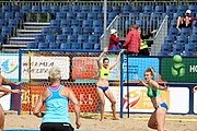 Deutsch: Beachhandball Europameisterschaften 2019 (Beach handball Euro); Tag 2: 3. Juli 2019 – Frauen, Vorrunde Gruppe D, Ukraine-Deutschland 2:0 (23:22, 32:24) English: Beach handball Euro; Day 2: 3 July 2019 – Women Preliminary Round Group D – Ukraine-Germany 2:0 (23:22, 32:24)