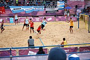 Deutsch: Beachhandball bei den Olympischen Jugendspielen 2018; Tag 5, 10. November 2018; Jungen, Hauptrunde - Thailand-Argentinien 2:1 English: Beach handball at the 2018 Summer Youth Olympics at 11 October 2018 – Boys Main Round – Thailand-Argentina 2:1