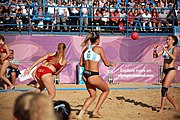 Deutsch: Beachhandball bei den Olympischen Jugendspielen 2018 in Buenos Aires; Tag 7, 13. Oktober 2018; Mädchen, Finale Argentinien-Croatien 2:0 English: Beach handball at the 2018 Summer Youth Olympics in Buenos Aires at 13 October 2018 – Girls Gold Medal Match – Argentina-Croatia 2:0 Español: Handball de playa en los Juegos Olimpicos de la Juventud Buenos Aires 2018 en 13 de octubre de 2018 – Partido por la medalla de oro femenino - Argentina-Croacia 2:0