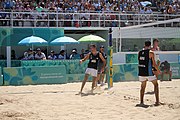 Deutsch: Beachvolleyball bei den Olympischen Jugendspielen 2018; Tag 11, 17. Oktober 2018; Jungen, Spiel um Platz 3 – Argentinien-Ungarn 2:0 (21–15/21–15) English: Beach volleyball at the 2018 Summer Youth Olympics at 17 October 2018 – Bronze Medal Match – Argentina-Hungary 2:0 (21–15/21–15)