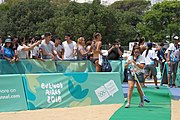 Deutsch: Beachvolleyball bei den Olympischen Jugendspielen 2018; Tag 11, 17. Oktober 2018; Mädchen, Finale – Italien (Claudia Scampoli & Nicol Bertozzi)- Russland (Maria Woronina & Maria Botscharow) 0:2 (19–21/19–21) English: Beach volleyball at the 2018 Summer Youth Olympics at 17 October 2018 – Girls Final – Italy (Claudia Scampoli & Nicol Bertozzi) - Russia (Maria Voronina & Maria Bocharova) 0:2 (19–21/19–21)