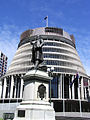 Beehive Wellington (Parliament Building & Statue of Richard John Seddon)