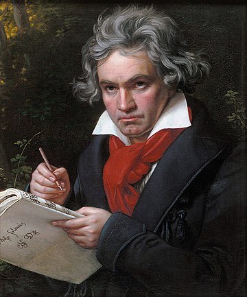 Ludwig van Beethovengeboren in 1770, waarschijnlijk op 16 december